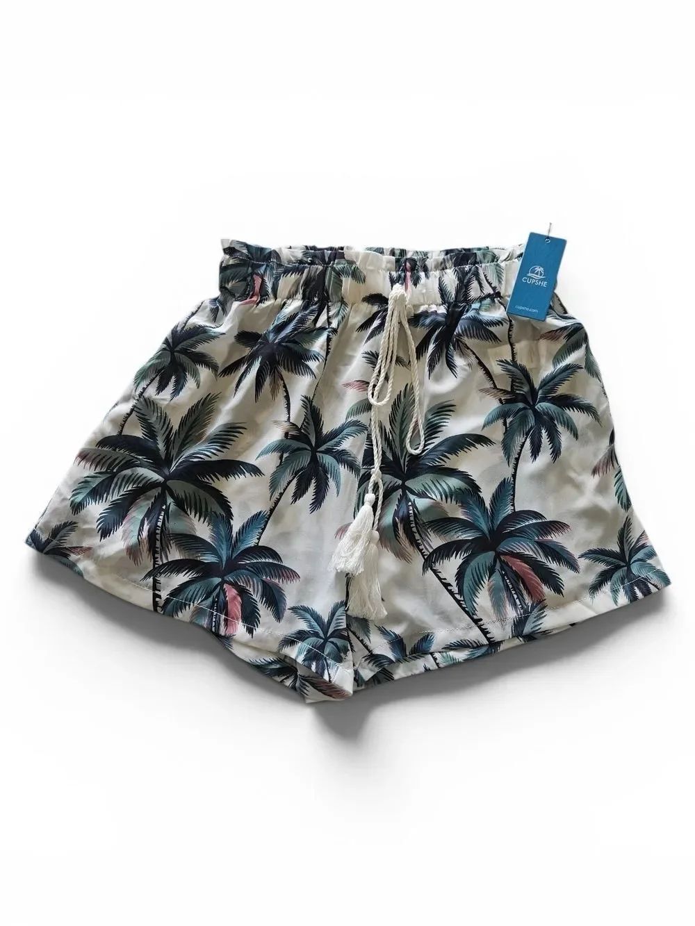 Cupshe Palm Tree Print Beach Shorts Size Small
